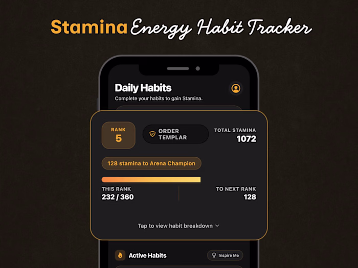 Stamina — Gamified Habit & Energy Tracking iOS App
