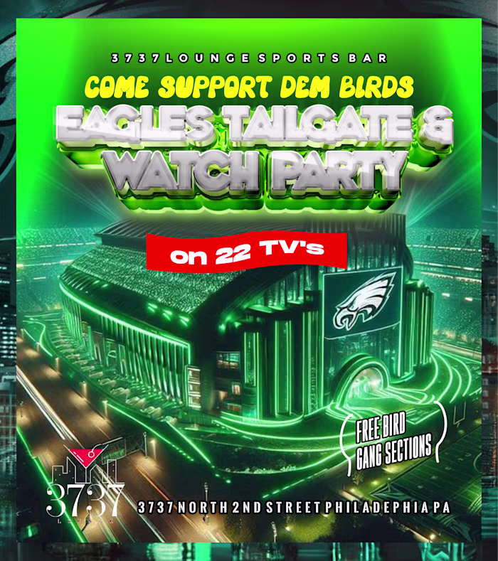 Eagles Tailgate & Watch Party Promotional Graphic