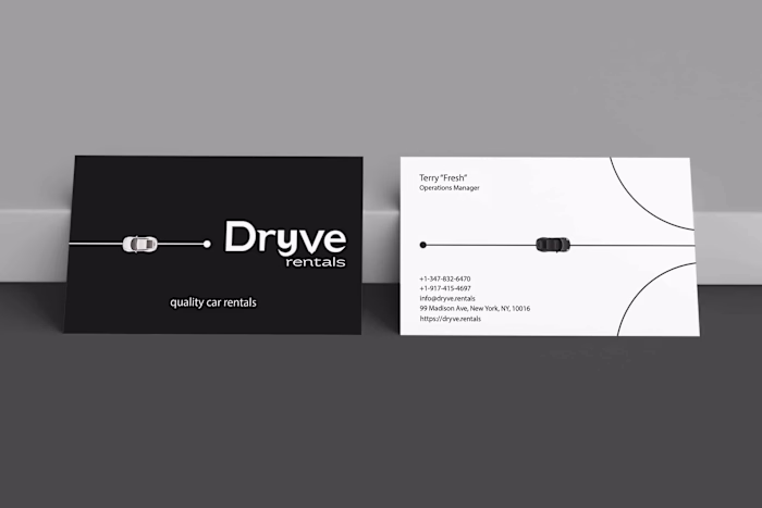 🔥SEXY & SLEEK - Minimalist Car Rental Branding + Business Cards