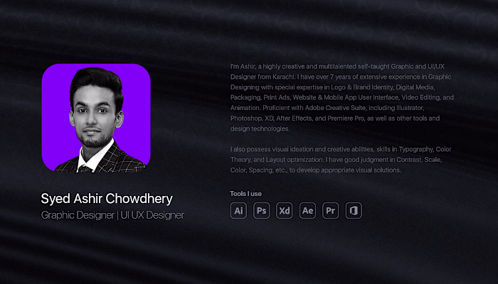 Portfolio ©2023 | Graphic Design | Syed Ashir Chowdhery