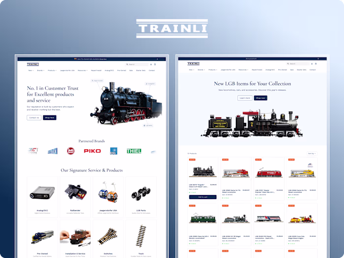 Trainli Website Redesign (Web UI + Product Catalog Refresh)