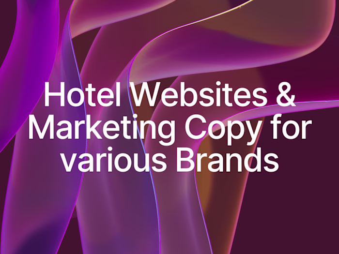 Localization of hotel websites & marketing copy: English>German 