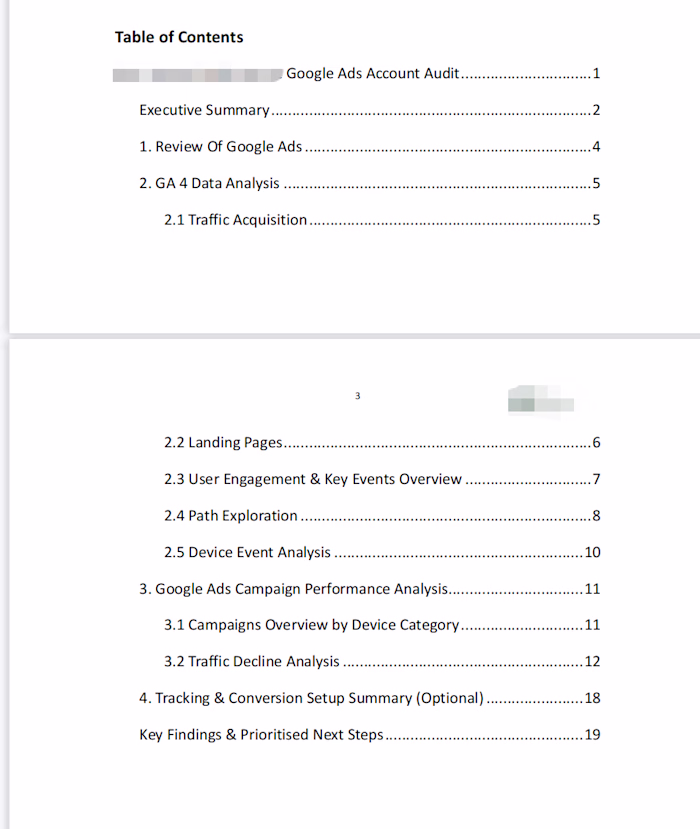 Google Ads Audit
