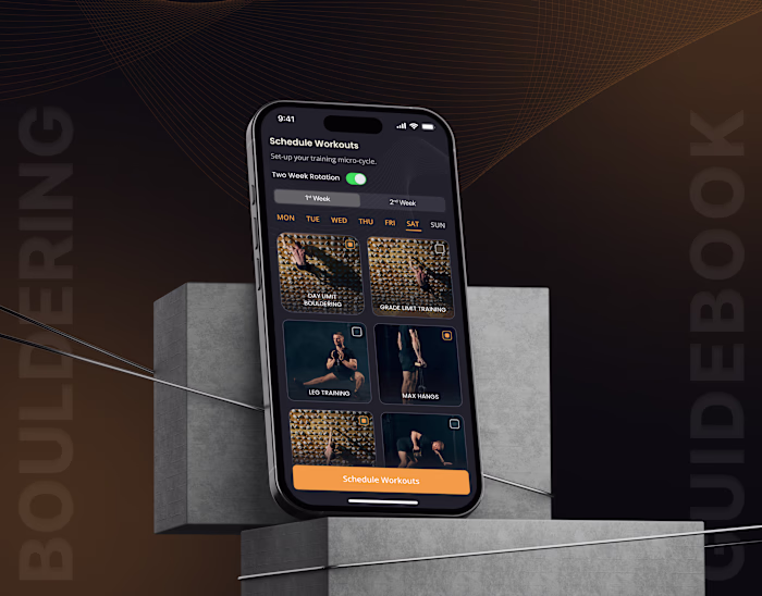The Bouldering Guidebook Branding and App Design