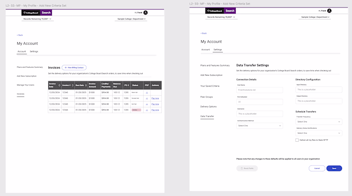 My account student search