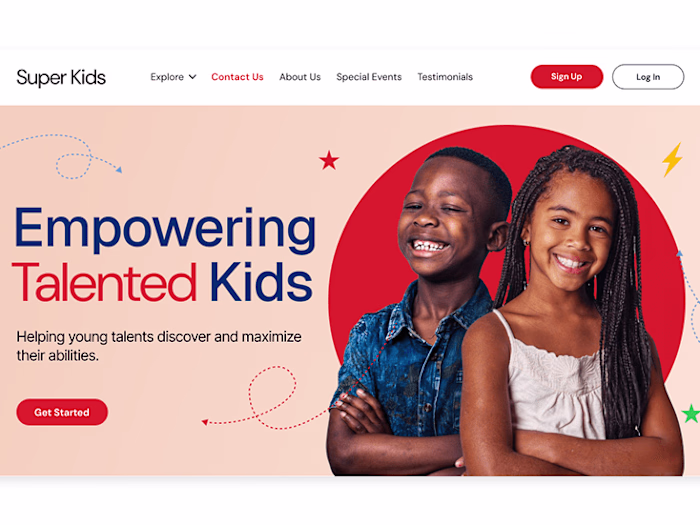 Super Kids Digital Platform UI/UX Design