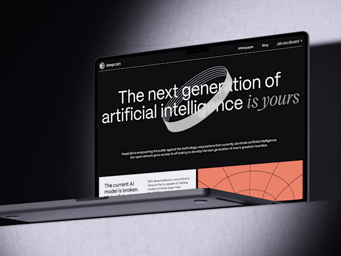 Deepcoin. Branding & Landing Page 