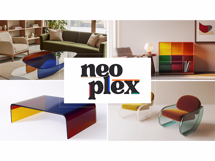 Neoplex – Retro-Futuristic Furniture Brand Identity