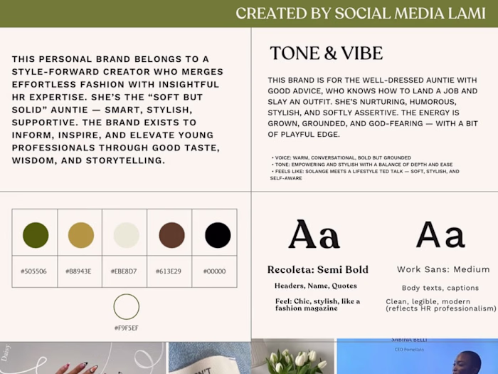 Brand Identity Board Creation for Social Media