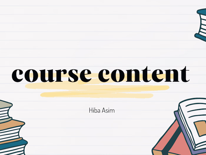 Course content creation