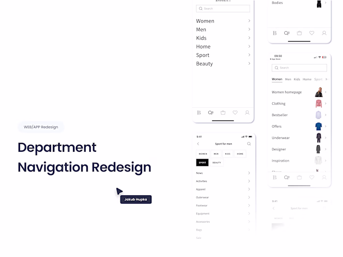 Department Navigation Redesign (UX/UI)