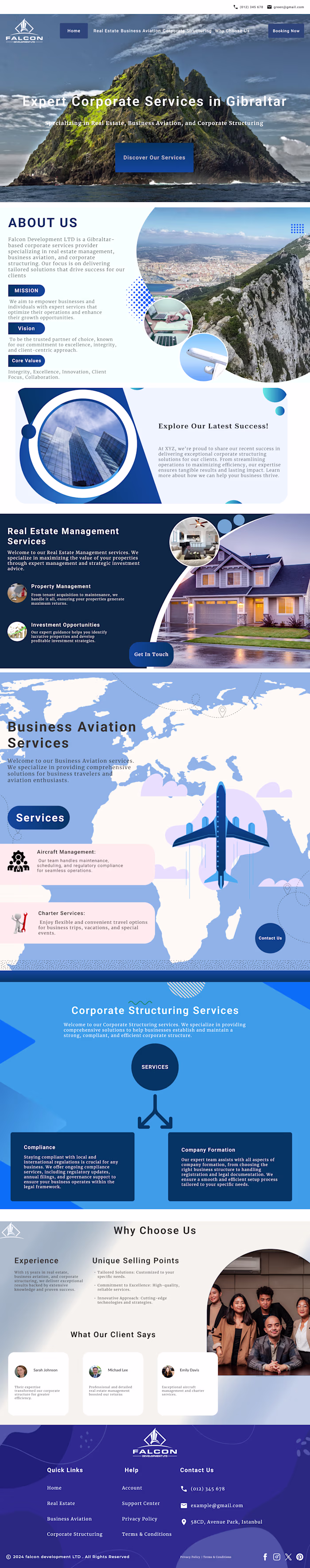 Falcon Development LTD Web Design