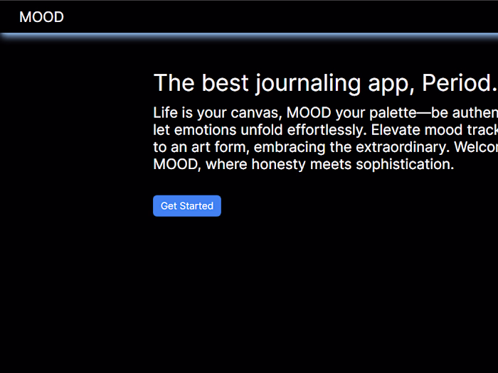 Mood : AI-Powered Journaling Web App