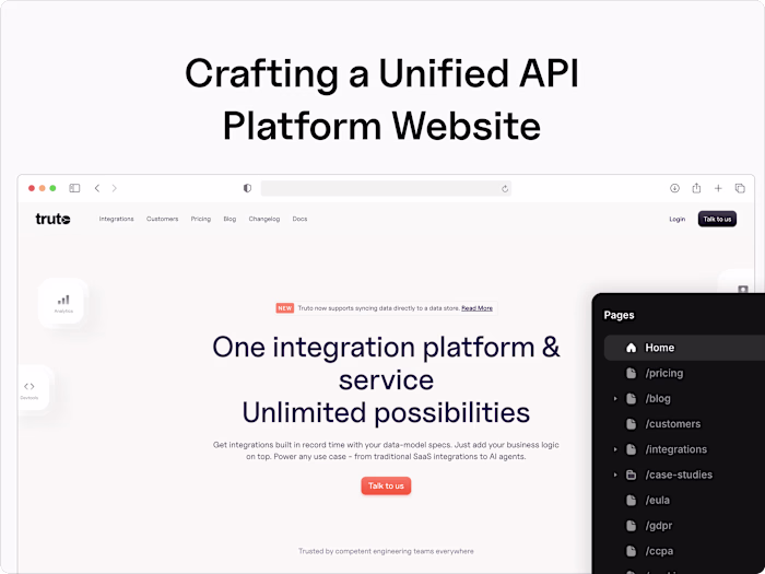 Building Truto.com: Crafting a Unified API Platform Website