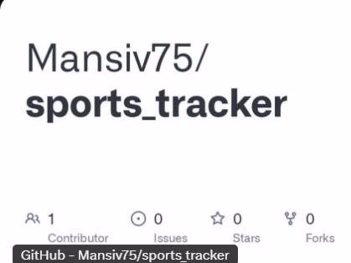 Sports Tracker