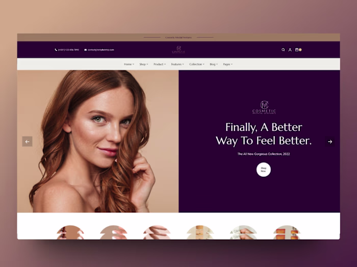 Cosmetics Medical Website UI Design