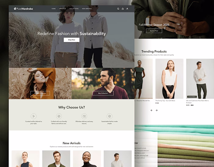 Landing Page for Fashion Service
