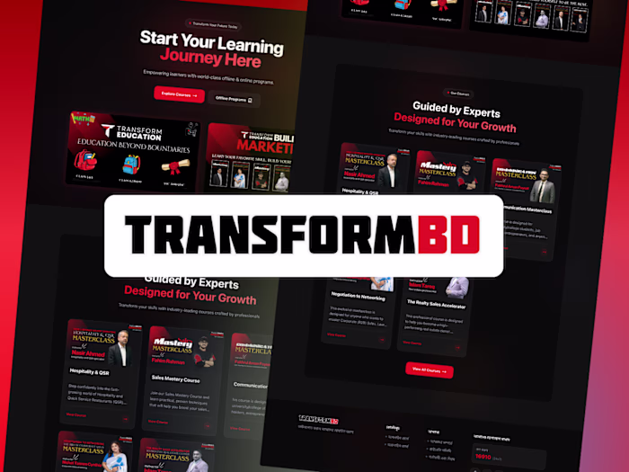 TransformBD EdTech Platform Development