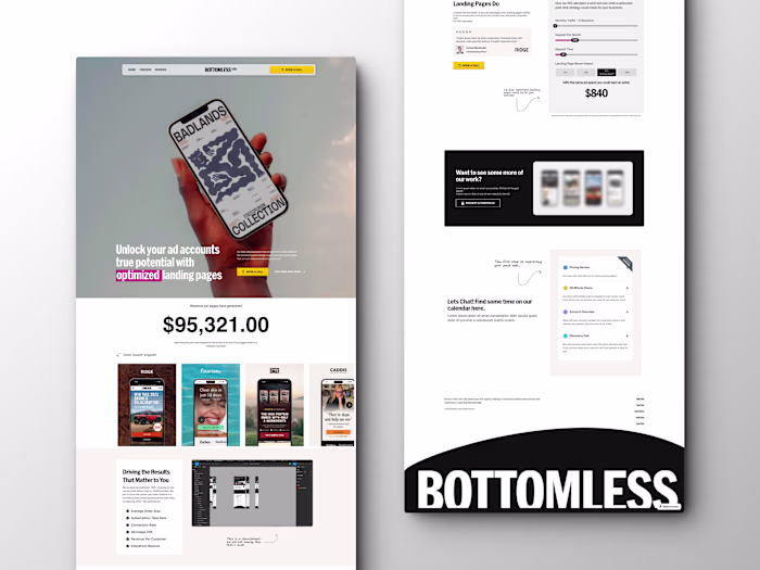 Figma to Framer Bottomless website