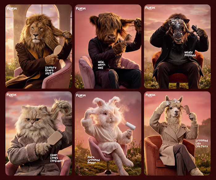 FURIA Studio – Premium Grooming Campaign Design