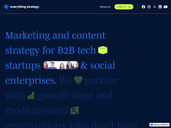 Webflow Development for Everything Strategy