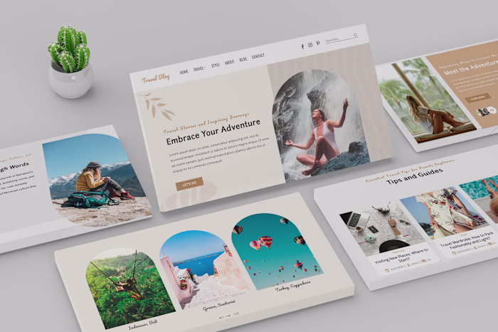Landing Page Design in Figma  | Travel Blog Website
