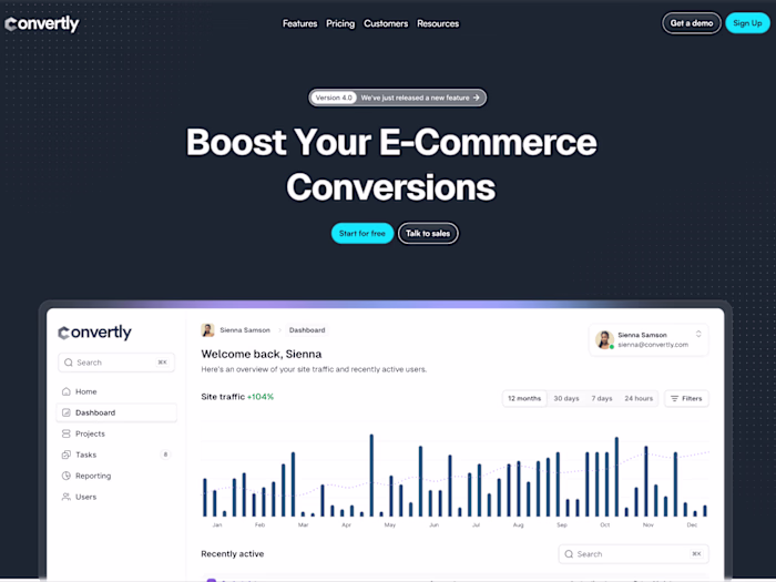 Convertly Landing Page Design