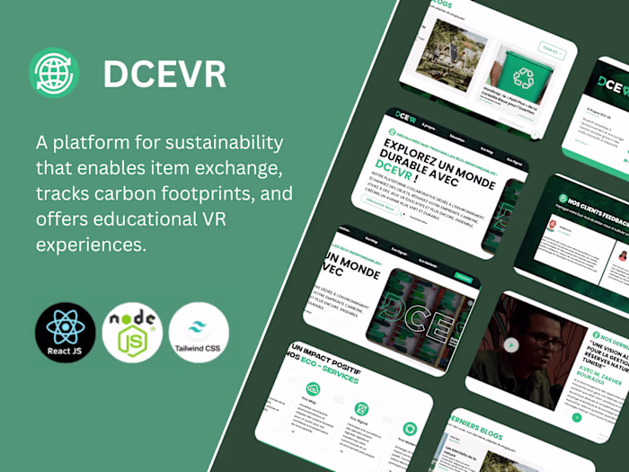 Website DCEVR for item exchange.