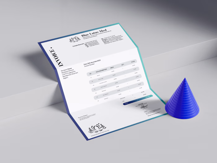 Blue Lotus Med - Parapharmacy Wholesaler Logo & Brand Identity