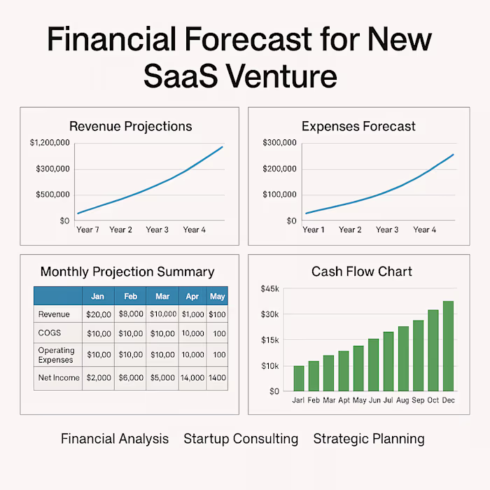 Cash flow Projections for a SaaS Venture (Serie A funded)