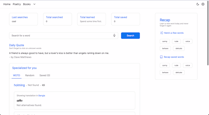 Recap - Learning new word re-imagined.