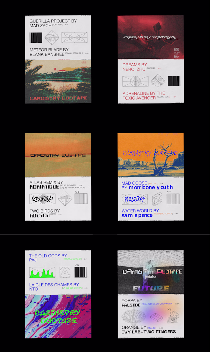 "Duotape" project —Spotify Playlist Posters