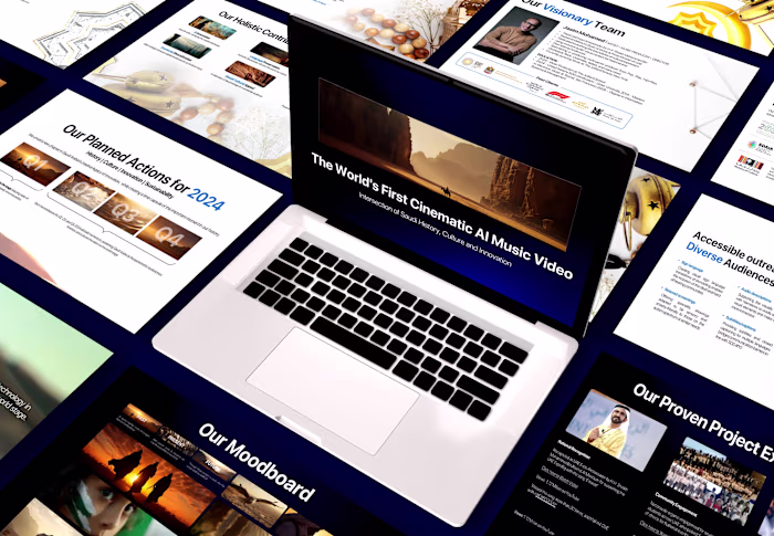 Pitch Deck Design for Cinematic AI Video Project
