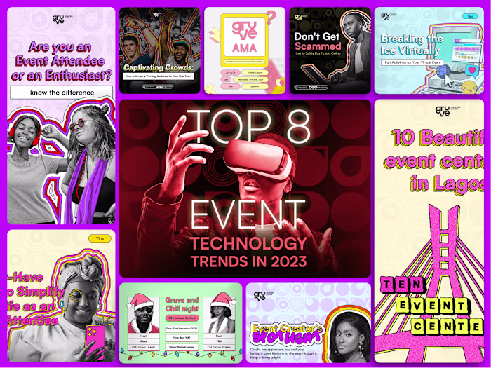 Social Media Designs (Gruve Tickets, 2023)