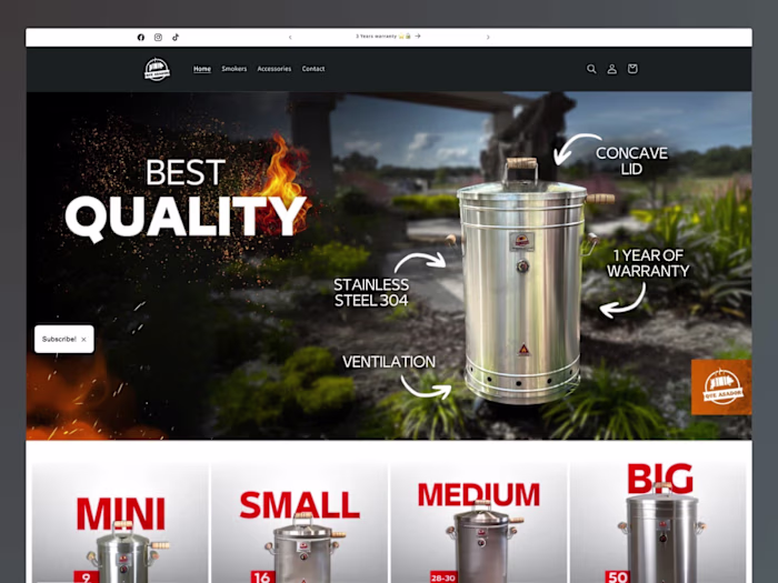Que Asador Shopify Store Design