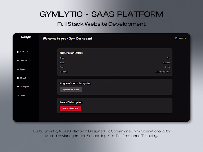 Gymlytic - SaaS Gym Management Platform