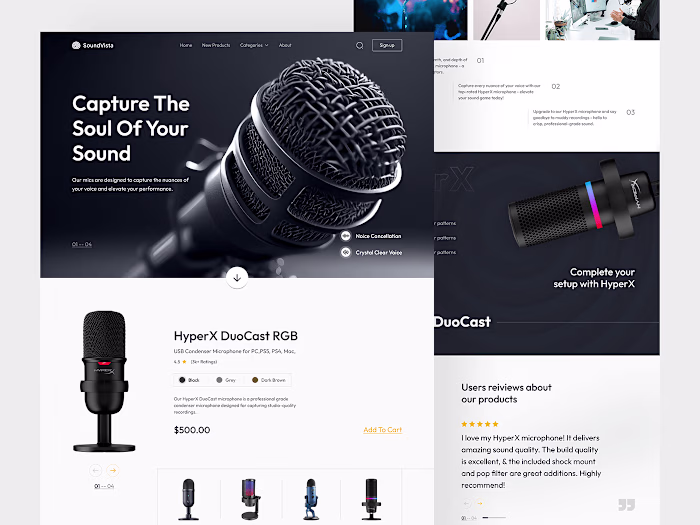 Sound Vista - Website Landing Page