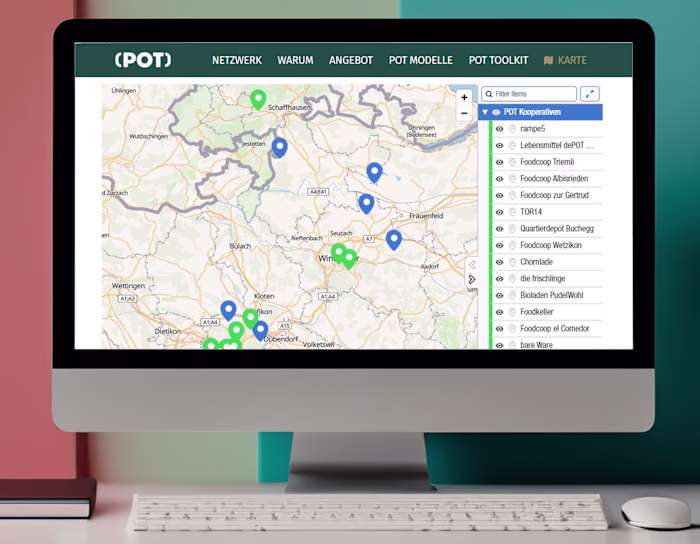 Website for a local food association