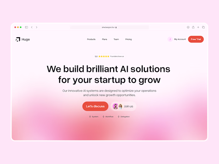 AI SaaS hero section concept