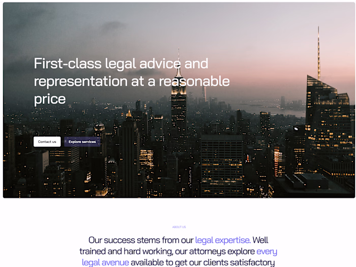 Simple Framer Website for a Law Firm 