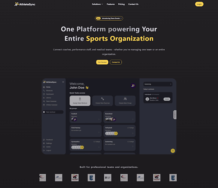 AthleteSync(webflow Development)
