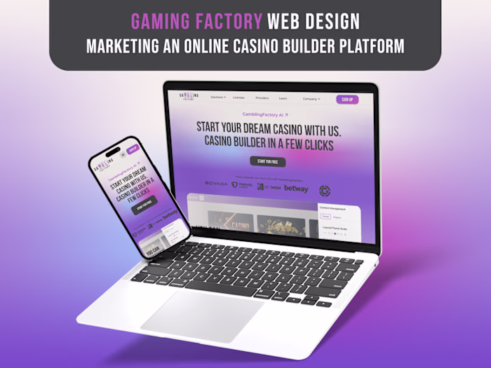 Responsive Marketing Site for GamingFactory