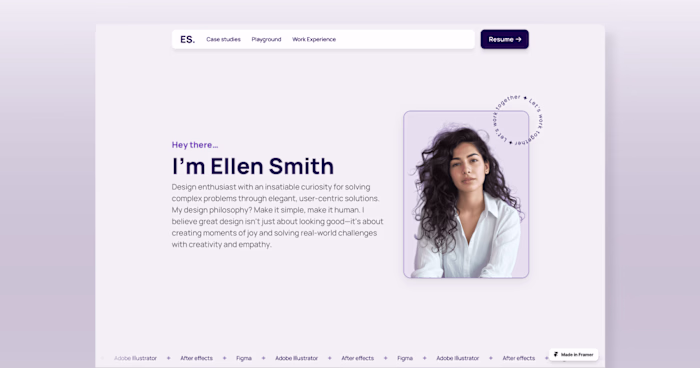 Portfolio Template built in Framer