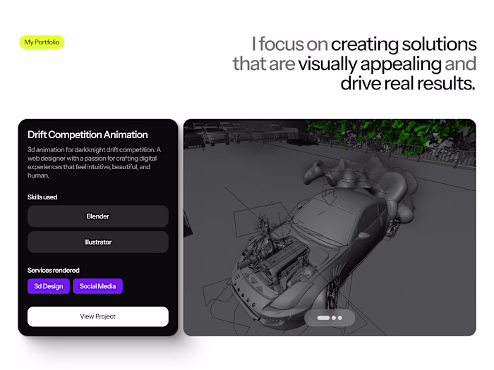 Working on portfolio design and development for my brother