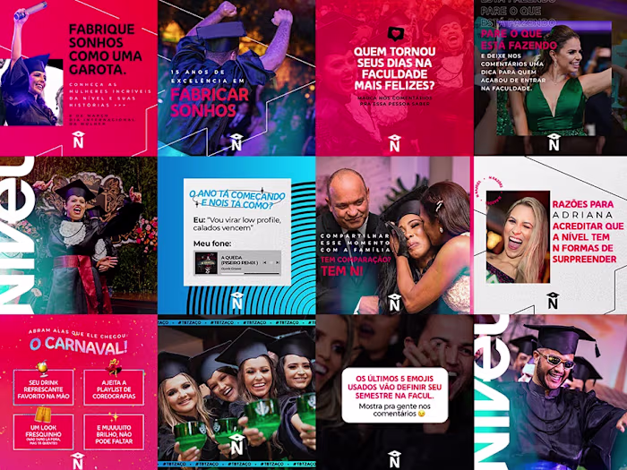 Social Media for Nível Superior's graduation parties
