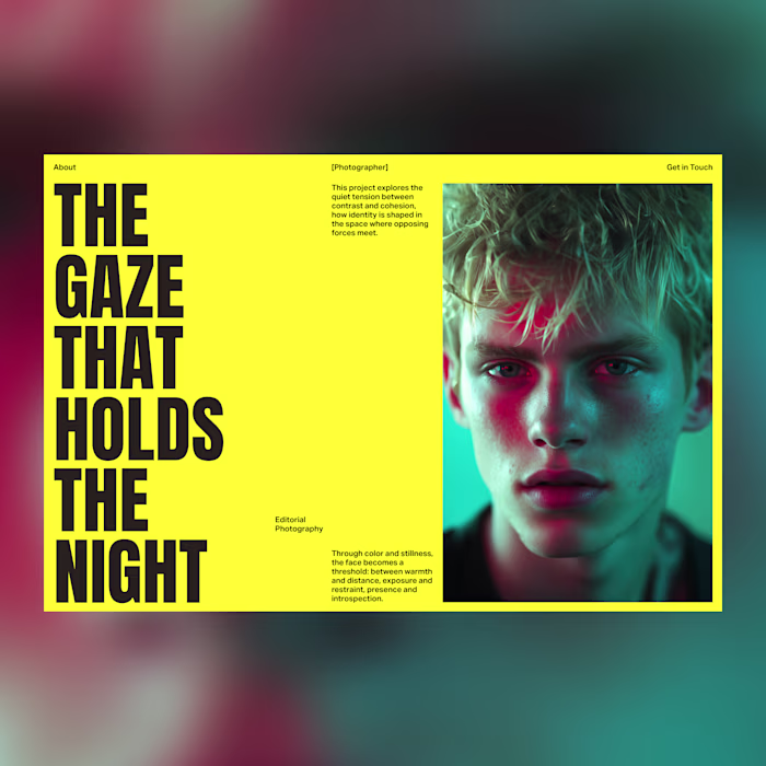 Editorial Layout A refined editorial layout where imagery ta...