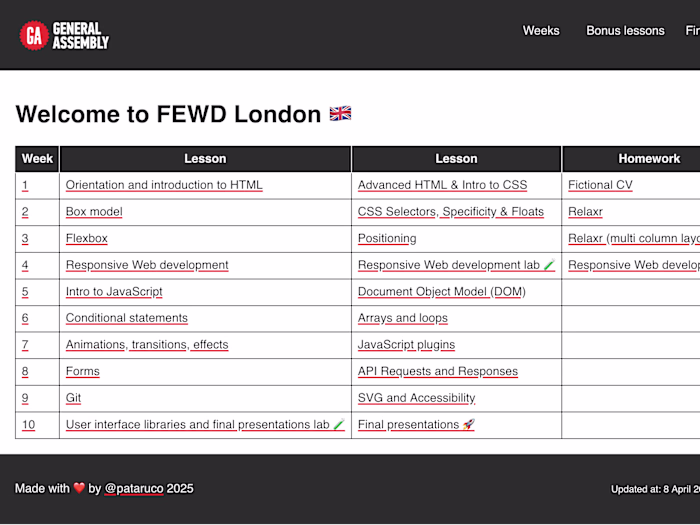 My front-end course materials