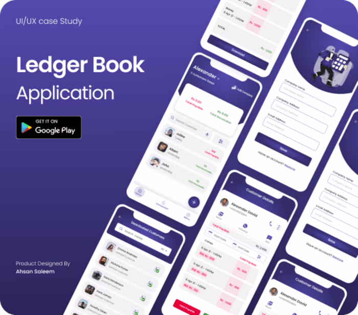 FInance Legder Book App Redesign