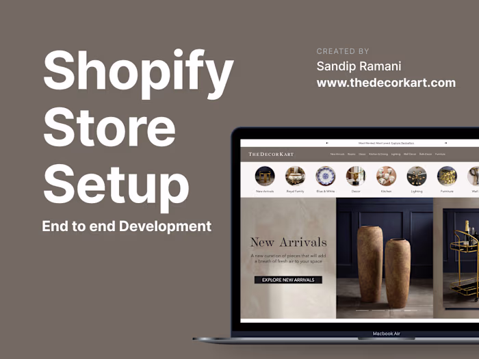 Project: TheDecorKart — Shopify End