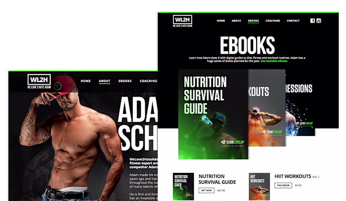 Redesign of Fitness Influencer, Adam Schafer's Website